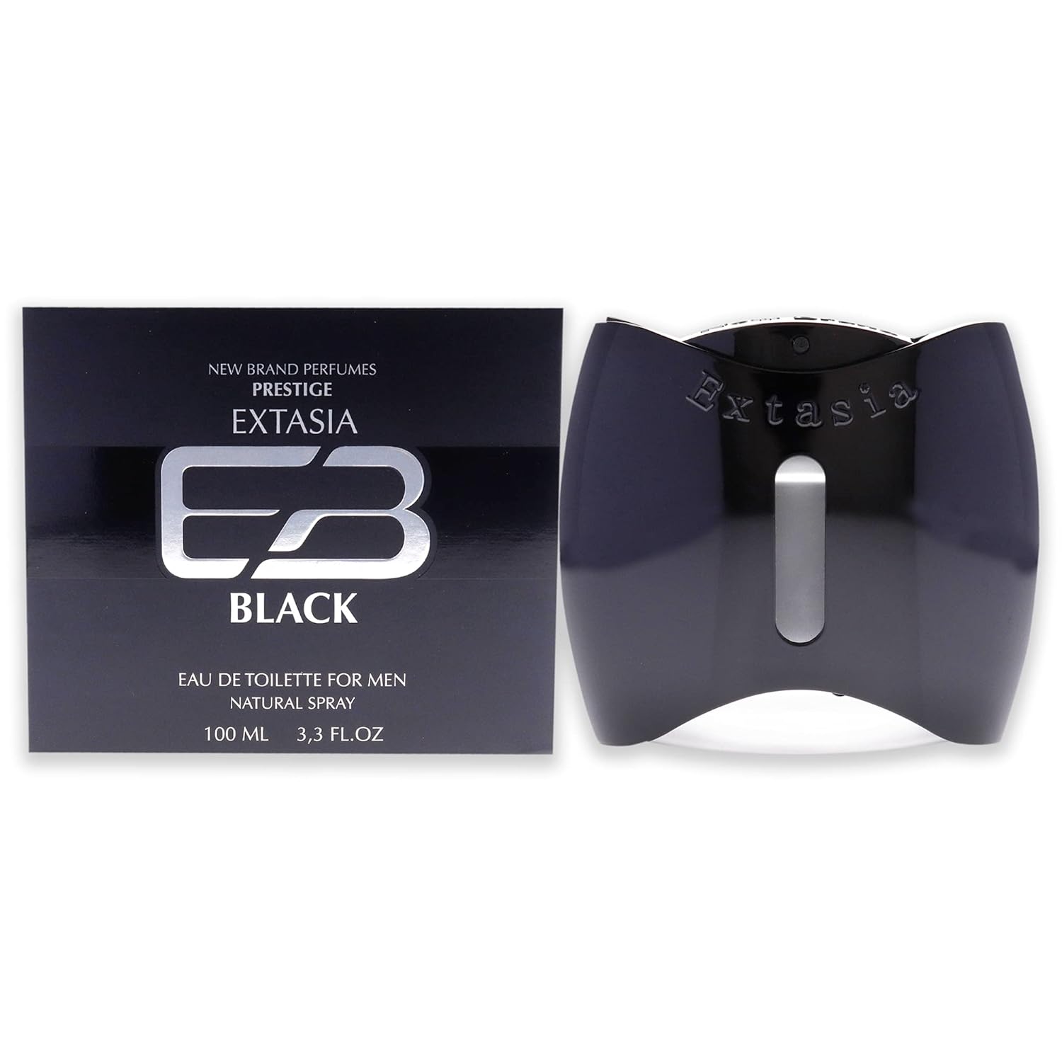 Extasia Black By New Brand - 3.3oz - Fox Global Commerce - Cologne - Male - UPC: 5425017734451