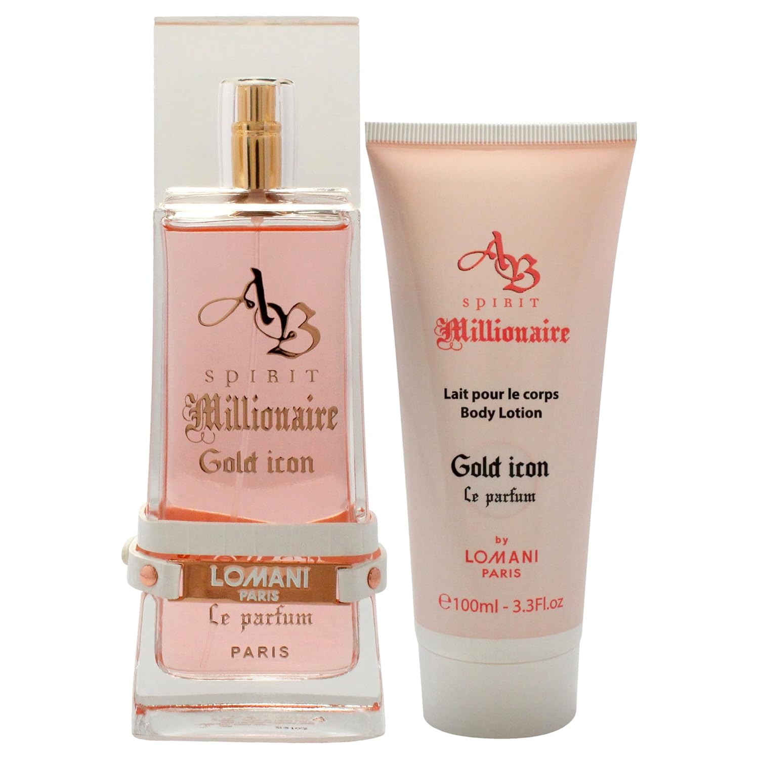 AB Spirit Millionaire Le Parfum Gold Icon Gift Set By Lomani