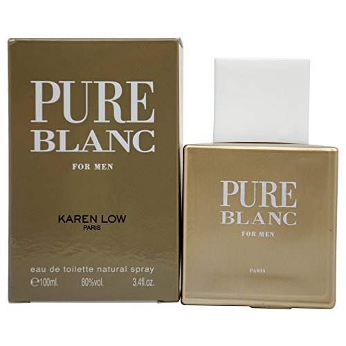 Karen Low Pure Blanc For Men Paris Eau De Toilette EDT Natural Spray 3,4oz Ounce 100ml Cologne Perfume Fox Global Commerce @officialsitc