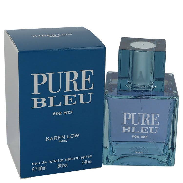 Karen Low Pure Bleu For Men Paris Eau De Toilette EDT Natural Spray 3,4oz Ounce Cologne Perfume 100ml Fox Global Commerce @officialsitc